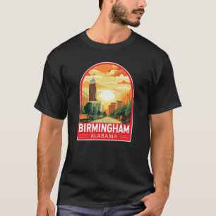 Birmingham Alabama Travel Art Embleem T-shirt