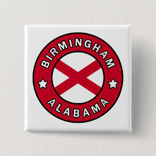 Birmingham Alabama Vierkante Button 5,1 Cm
