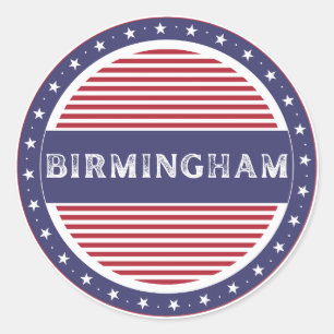 Birmingham City Pride Embleem – Amerikaanse identi Ronde Sticker