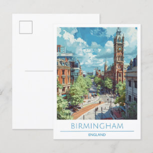 Birmingham Engeland Reizen Briefkaart