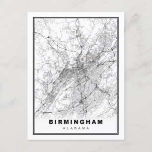 Birmingham Map Briefkaart
