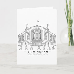 Birmingham Selfridges Gebouw Lijntekening Kaart