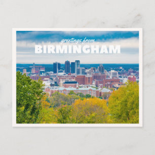 Birmingham Silhouet Downtown Alabama Groet Briefkaart