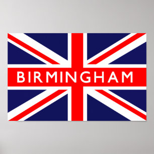 Birmingham UK Flag Poster