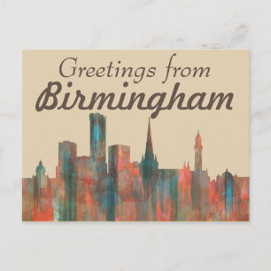 BIRMINGHAM UK SKYLINE BRIEFKAART