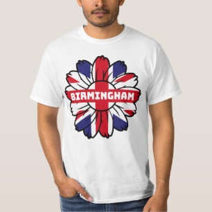 Birmingham Union Jack Sunflower Britse trots T-shirt