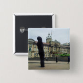 Birmingham Victoria Square 3 cm rondetoestel Vierkante Button 5,1 Cm (Voorkant /achterkant)