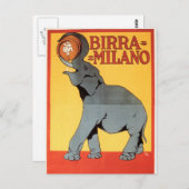 Birra Milano  Elephant Briefkaart (Voorkant / Achterkant)
