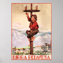 BIRRA PEDAVENA 1920  Italiaans bier Advert Poster