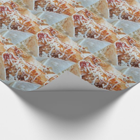 Birrito Cheese Funny Food Background Cadeaupapier (Hoek)