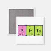 Birta periodieke table name magnet magneet (Voorkant / Achterkant)