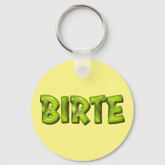 Birte Name Kiwi Design Porte-clés (Recto)