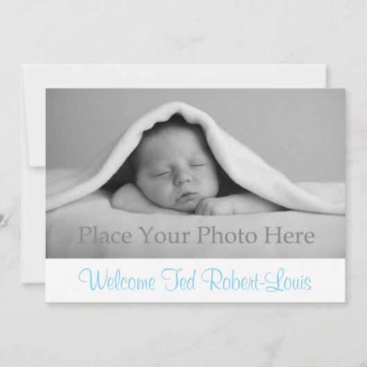 Birth Announcement Baby Boy Aankondiging (Voorkant)