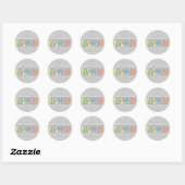 Birth Announcement Envelope Seals Ronde Sticker (Vel)