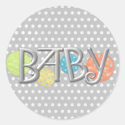 Birth Announcement Envelope Seals Ronde Sticker (Voorkant)