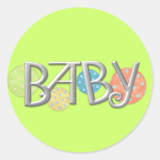 Birth Announcement Envelope Seals Ronde Sticker (Voorkant)