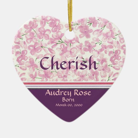 Birth Announcement Ornament (Voorkant)