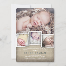 Birth Announounding, de baby van het zoete land Bu Aankondiging