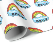 Birth Blessing Birth Mirakel van Bright Rainbow Ba Cadeaupapier (Rol Hoek)