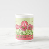 Birth Flower and Gem August Bone China Mok (Voorkant)