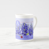 Birth Flower and Gem Juli Bone China Mok (Voorkant rechts)