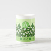 Birth Flower en Gem May Bone China Mok (Voorkant)