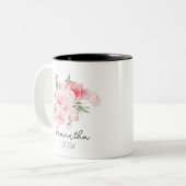 Birth Flower Mug Cup Tweekleurige Koffiemok (Voorkant links)