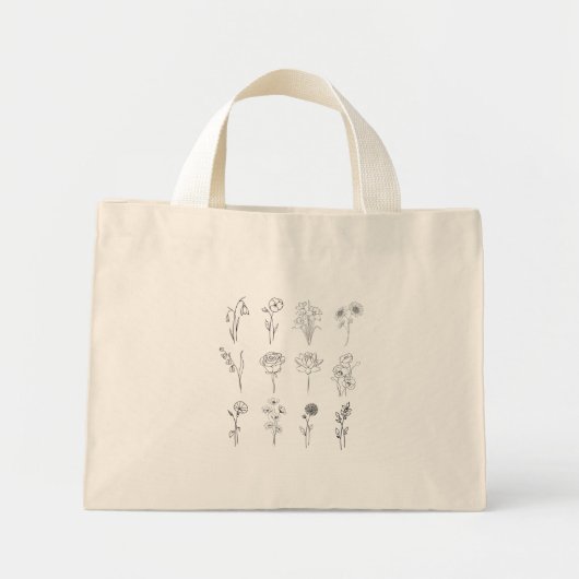 Birth flower tote bag - Basically yours (Devant)