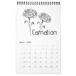 Birth Month Flowers Calendar Kalender