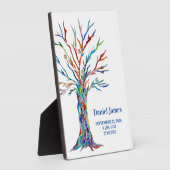 Birth Stats Nursery Tabletop Plaque met Easel Fotoplaat (Zijkant)