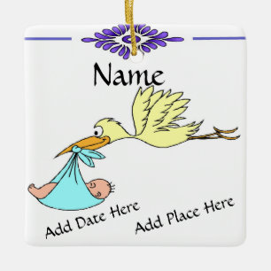 Birth Tile, Dutch Kijk, Personaliseren Keramisch Ornament
