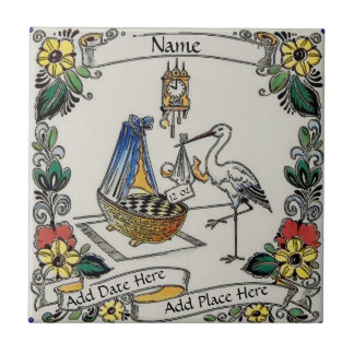 Birth Tile, Dutch Kijk, Personaliseren Tegeltje