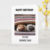 BIRTHDAG GREETINGS "VAN UW DOGGIE"-KAART KAART (Gele Bloem)