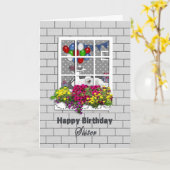 BIRTHDAG - ZISTER - HET NAMEN VAN PARTIJ KAART (Gele Bloem)