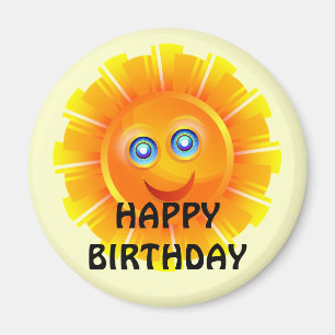 BIRTHDAG: Zonnejarige verjaardag blijdschap Magneet