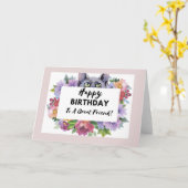 Birthdagkaart voor een speciale vriend kaart (Gele Bloem)