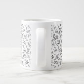 Birthday 100 Black/White Random Number Pattern Extra Grote Beker (Achterkant)