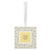 Birthday 30 Keepomwille - White/Gold Number Patter Kubus Ornament (Rechts)