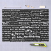 Birthday 50th of om het even welke Witte Doopvonte Tissuepapier (Craft)