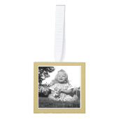 Birthday 65 Keepomwille - Gold/White Number Patter Kubus Ornament (Voorkant)