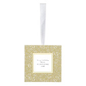Birthday 65 Keepomwille - Gold/White Number Patter Kubus Ornament (Rechts)