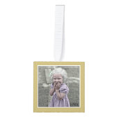 Birthday 70 Keepomwille - Gold/White Number Patter Kubus Ornament (Voorkant)