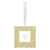 Birthday 70 Keepomwille - Gold/White Number Patter Kubus Ornament (Rechts)