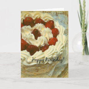 Birthday aardbeienkooke kaart