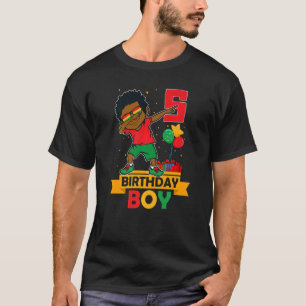 Birthday African American Boy 5th Birthday Young B T-shirt