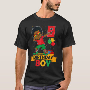 Birthday African American Boy 9th Birthday Young B T-shirt