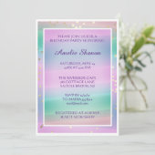 Birthday Afstuderen Pink Pastel Confetti Foto Kaart (Staand voorkant)