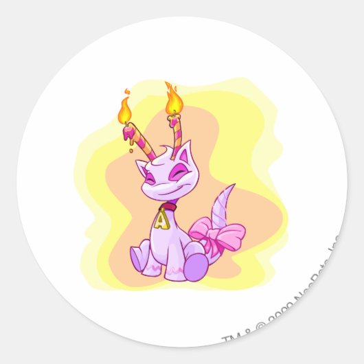 Birthday Aisha Ronde Sticker (Voorkant)