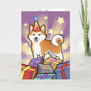 Birthday Akita Inu / Shiba Inu Kaart
