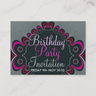 Birthday + All Occasion Party Invitation Card Visitekaartje